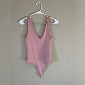 SWS contour spandex bodysuit tank top blush pink size small NWOT